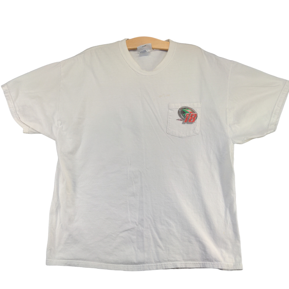Chase Authentics Men's Bobby Labonte T-Shirt White 2XL Joe Gibbs Racing #18
